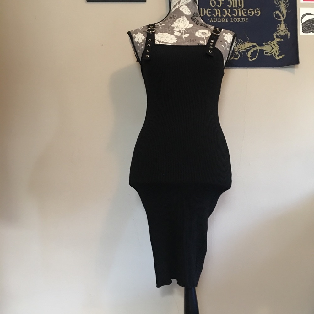 FashionNova buckle midi dress